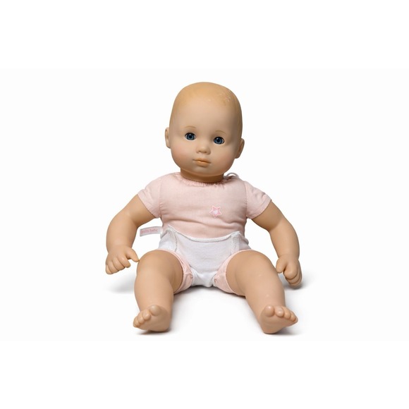 American Girl Other - American Girl Bitty Baby 15" Doll Blue Eyes Bald Pink Outfit TLC 2014